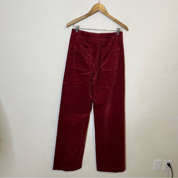 Elegant Red Velvet Women's Pants - Picture 12 of 14
